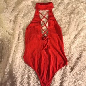 Sexy low cut body suit